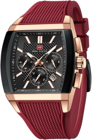 MF MINI FOCUS Men's Watch Analog Fashion Wrist Watch, Tonneau Watch for Men with Chronograph,Ideal for Sports Enthusiasts and Daily Wear in Kuwait