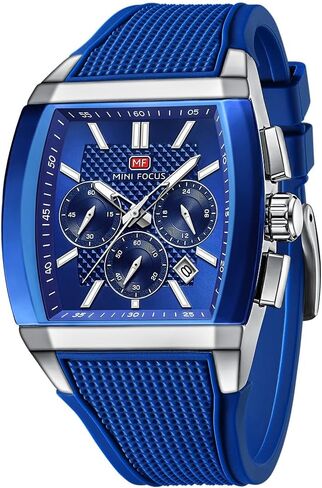 MF MINI FOCUS Men's Watch Analog Fashion Wrist Watch, Tonneau Watch for Men with Chronograph,Ideal for Sports Enthusiasts and Daily Wear in Saudi Arabia