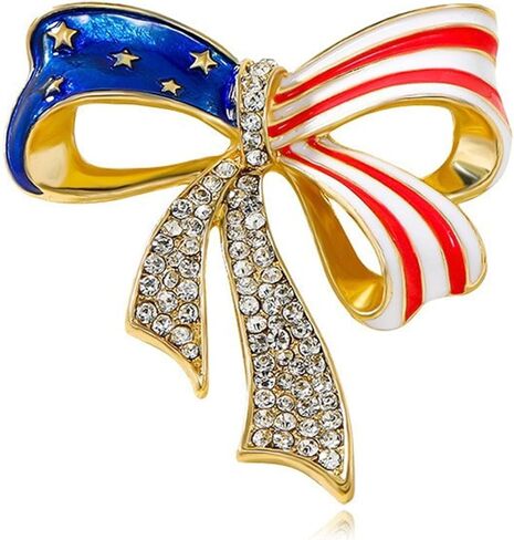 Dainty Crystal Brooch Butterfly Bow Elephant Enamel Rhinestone Brooch Pin I Love for Presidential Supporter in Kuwait
