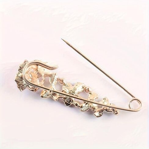 3pcs Bohemian Rhinestone Crystal Flower Decorative Pins Brooch Clip Clasp Safety Pin for Clothing Scarves Shawl Buttons in Saudi Arabia