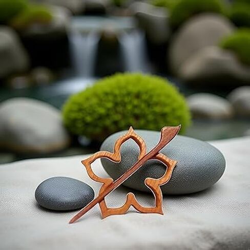 بروش على شكل زهرة الأقحوان الخشبية، مشبك وشاح مزخرف، دبوس بروش لطيف للسيدات والفتيات in Kuwait