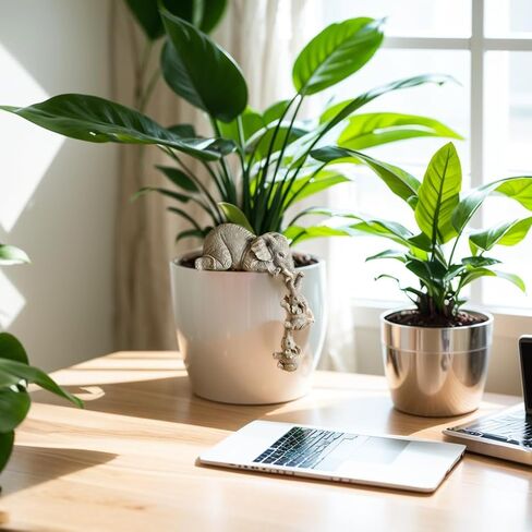 هدايا لتماثيل ديكور الأم والأفيال، تماثيل أمهات الفيل المعلقة للأطفال معلقة على الحافة، مجموعات تماثيل ليوم قدم الأم (3 قطع) in Kuwait