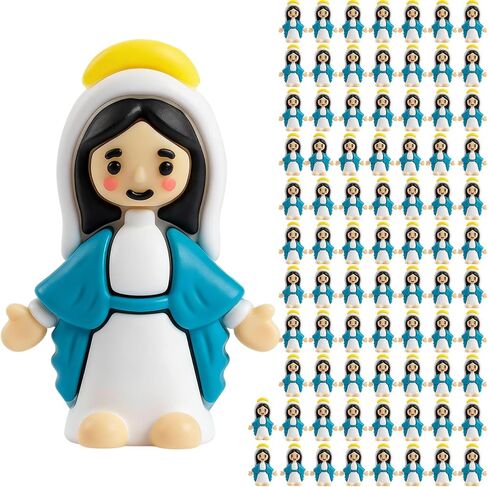 80 PCS Mini Virgin Mary Figurines, Small Religious Statues for Easter Egg Fillers, Baptism Gifts, Sunday School, Holiday Collectibles in Kuwait
