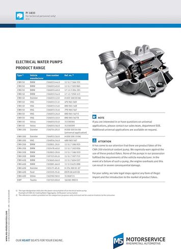 Pierburg Water Pump Electrical 40 Mm 12V 7.02851.20.0#OEM 11517521584 For BMW 11 51 7 521 584/11 51 7 545 201/11 51 7 546 994/11 51 7 563 183/11 51 7 586 924/11 51 7 586 925 in Kuwait