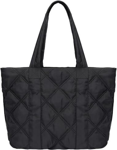 حقيبة حمل مبطنة للنساء، حقيبة حمل منتفخة خفيفة الوزن مع مقصورات حقيبة كتف للسفر والعمل وصالة الألعاب الرياضية in Kuwait