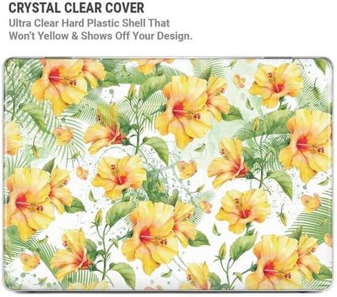 حقيبة كمبيوتر محمول Skinit بالإضافة إلى غلاف متوافق مع جهاز MacBook Air 15in (2023) - تصميم الكركديه الأصفر المرخص رسميًا in Kuwait