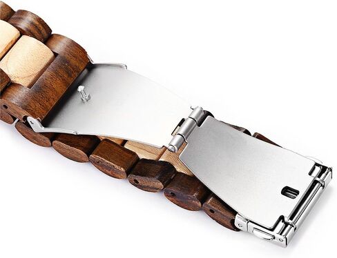 ساعة يد BEWELL ZS-W023A خشبية للرجال بحركة كوارتز خفيفة الوزن مصنوعة يدويًا بتقويم تناظري in Kuwait