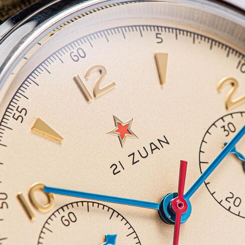 Sugess Chrono Hertiage Gold Swan Neck 38mm Seagull 1963 مع سوار نايلون أصلي، زجاج كريستال الياقوت، غطاء خلفي لحالة المعرض ST1901 ساعة ميكانيكية كرونوغراف للرجال SU1963TBNX in Kuwait