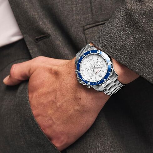 Movado Series 800 Men's Watch - Swiss Quartz Chronograph, Stainless Steel Bracelet - Modern, Sporty Luxury Fashion Timepiece for Him - 42mm in Saudi Arabia