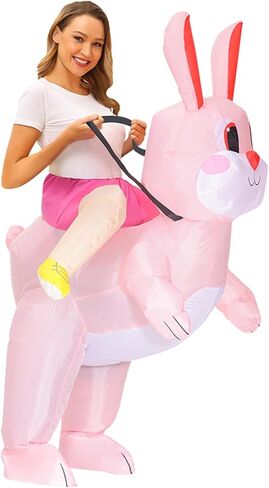 Inflatable Easter Bunny Costume Full Body Blow up Rabbit Costume Bunny Rabbit Outfit in Saudi Arabia