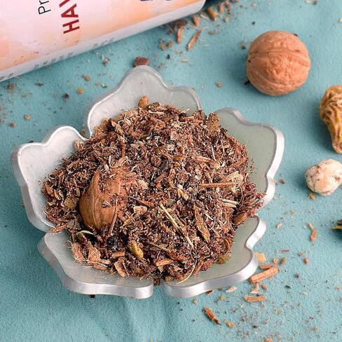 ساتفيك 500 جرام هافان ساماجري لبوجا | هاوان كوند، دورجا بوجا، منزل بوجا، ياجيا، ديوالي هاوان/هافان ياجيا شانتي، طقوس بوجان الهندوسية، منزل ماندير، صلاة روحية دينية، بوجا in Kuwait