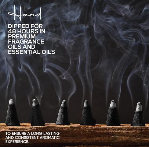Wild Sage and Aloe Charcoal Incense Cones 1" TOPFLOW - 100 Pack - Natural Scented Cones Handmade Hand Dipped in Saudi Arabia
