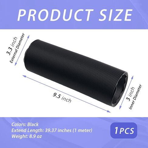 3" Diameter Air Intake Hose for Car,Flexible Air Intake Tube Extendable Up to 39.37",Universal Adjustable Car Airs Duct Hose Cars Accessories for Most Automotive,Truck in Kuwait