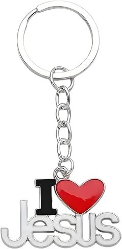 I Love Jesus Keychain Christian Faith Accessory Easter Gift for Believers Inspirational Key Chain in Saudi Arabia