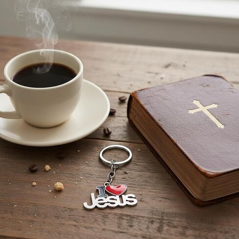 I Love Jesus Keychain Christian Faith Accessory Easter Gift for Believers Inspirational Key Chain in Saudi Arabia