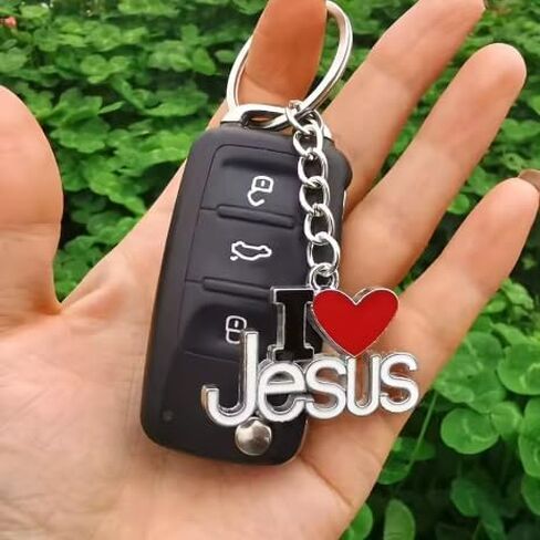 I Love Jesus Keychain Christian Faith Accessory Easter Gift for Believers Inspirational Key Chain in Saudi Arabia