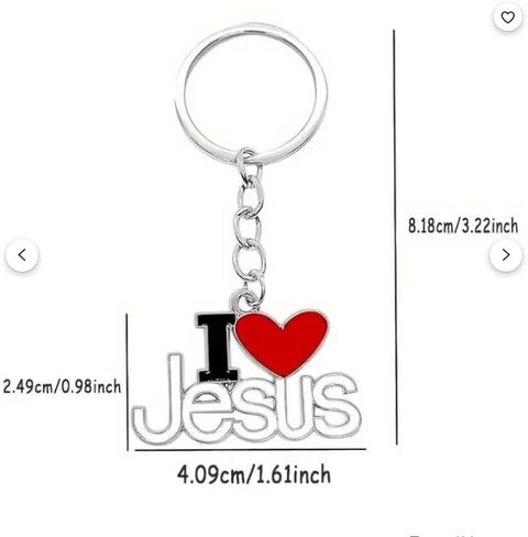 I Love Jesus Keychain Christian Faith Accessory Easter Gift for Believers Inspirational Key Chain in Saudi Arabia
