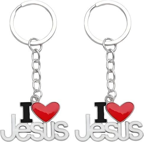 I Love Jesus Keychain Christian Faith Accessory Easter Gift for Believers Inspirational Key Chain in Saudi Arabia