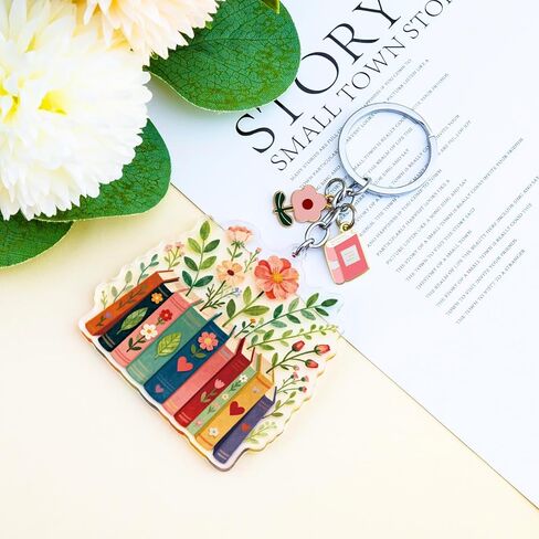 Book Lovers Gifts Bookish Acrylic Keychains for Women Book Accessories For Reading Lovers Librarian Bookish Group Club Gifts Reading Accessories for Girls Daughter Sister Bookshelf Decor Ideas in Kuwait