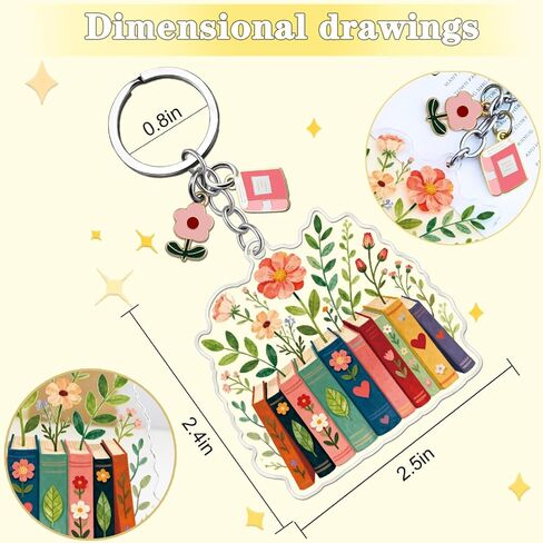 Book Lovers Gifts Bookish Acrylic Keychains for Women Book Accessories For Reading Lovers Librarian Bookish Group Club Gifts Reading Accessories for Girls Daughter Sister Bookshelf Decor Ideas in Kuwait