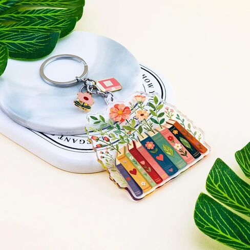 Book Lovers Gifts Bookish Acrylic Keychains for Women Book Accessories For Reading Lovers Librarian Bookish Group Club Gifts Reading Accessories for Girls Daughter Sister Bookshelf Decor Ideas in Kuwait