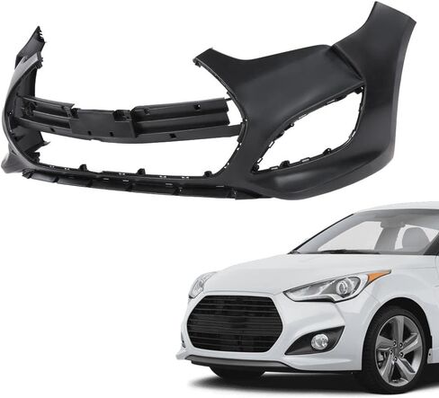 ANDPLAY Front Bumper Cover Compatible with Hyundai Veloster 2013 2014 2015 2016 2017 Black 865112V500 HY1000194 in Kuwait