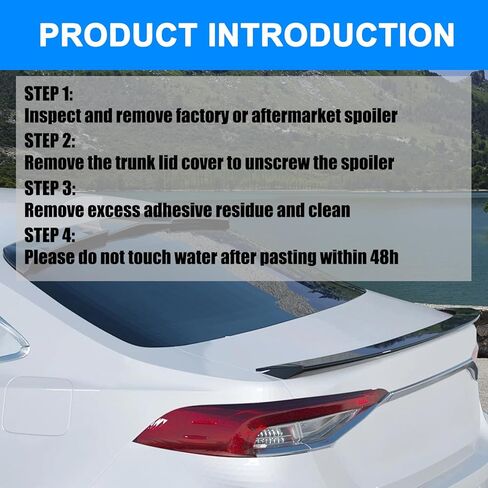 جناح سبويلر خلفي لسيارة تويوتا كامري 2018-2024 LE SE XLE XSE TRD غطاء صندوق السيارة الهجين سبويلر خلفي أسود لامع in Kuwait