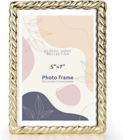 إطار صورة مقاس 4 × 6 بوصة إطار صورة معدني بتصميم عتيق مع حامل عرض عتيق زجاجي عالي الدقة لسطح الطاولة (فضي عتيق) in Kuwait