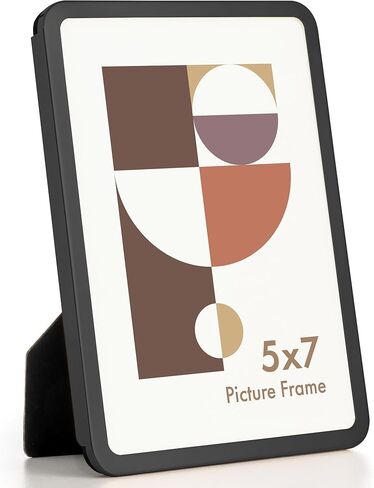 Axeman 4x6 Picture Frame-Metal Rounded Corner Frame 4x6, 4''x6''Photo Frame with Tempered Glass,Tabletop and Wall Display, One-Piece 4 By 6 Metal Picture Frame for images, Silver in Kuwait