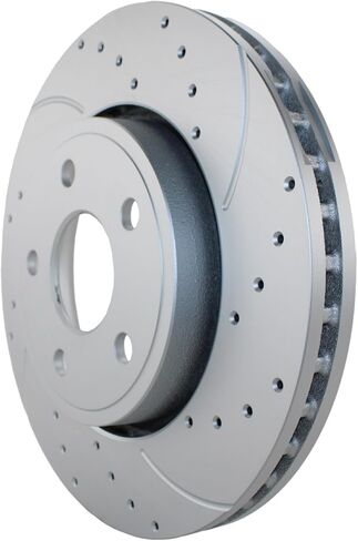 Bison Performance Pair Set of 2 Front Drilled Slotted Coated 330mm Vented 5 Lugs Brake Disc Rotors for Dodge Durango Jeep Grand Cherokee in Saudi Arabia