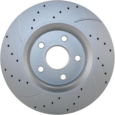 Bison Performance Pair Set of 2 Front Drilled Slotted Coated 330mm Vented 5 Lugs Brake Disc Rotors for Dodge Durango Jeep Grand Cherokee in Saudi Arabia