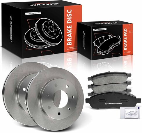 A-Premium 12.99 inch (329.9 mm) Front Drilled and Slotted Disc Brake Rotors + Ceramic Pads Kit Compatible with Select Ford and Lincoln Models - F-150 F150 2004-2008, Mark LT 2006-2008, 6-PC Set in Saudi Arabia