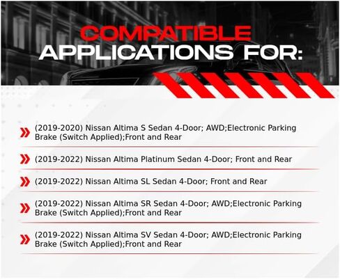 مجموعة فرامل أمامية وخلفية R1 Concept لسيارة نيسان ألتيما 2019-2024| دوارات الفرامل المشقوقة المحفورة| مجموعة وسادات الفرامل والدوارات المثالية Oep | الأجهزة متضمنة in Saudi Arabia