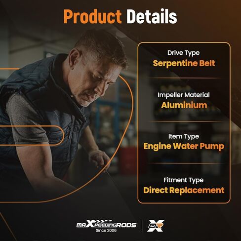 maXpeedingrods AW4126 Engine Water Pumps for Ford EcoSport Edge Escape Explorer Focus Fusion Ranger for Lincoln MKC MKT MKZ for Mazda 3 5 6 CX-7 2003-2020 L4 Replacement LF0115100 in Saudi Arabia
