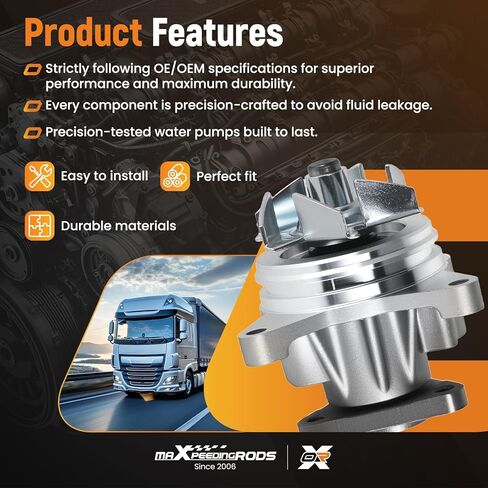 maXpeedingrods AW4126 Engine Water Pumps for Ford EcoSport Edge Escape Explorer Focus Fusion Ranger for Lincoln MKC MKT MKZ for Mazda 3 5 6 CX-7 2003-2020 L4 Replacement LF0115100 in Saudi Arabia