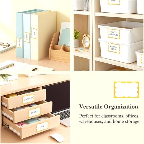 160 قطعة من ملصقات بطاقات الأسماء من رقائق الذهب، 2 × 3 بوصات ذاتية اللصق، ملصقات شارات أسماء، ملصقات علامات اسم فارغة مقاومة للماء للمدرسة، المكتب، المنزل، الحفلات، المؤتمرات (ذهبي) in Kuwait