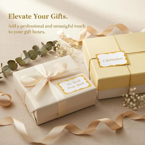 160 قطعة من ملصقات بطاقات الأسماء من رقائق الذهب، 2 × 3 بوصات ذاتية اللصق، ملصقات شارات أسماء، ملصقات علامات اسم فارغة مقاومة للماء للمدرسة، المكتب، المنزل، الحفلات، المؤتمرات (ذهبي) in Kuwait