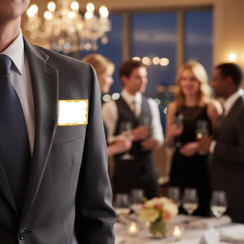 160 قطعة من ملصقات بطاقات الأسماء من رقائق الذهب، 2 × 3 بوصات ذاتية اللصق، ملصقات شارات أسماء، ملصقات علامات اسم فارغة مقاومة للماء للمدرسة، المكتب، المنزل، الحفلات، المؤتمرات (ذهبي) in Kuwait