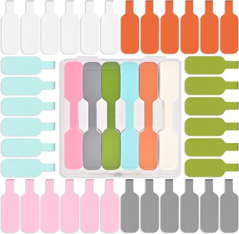 Cable Labels 2.28 Inch Large Size, 6-Color (36-Pack) Write-On Cord Labels Tags for Wire Management & Identification,with Storage Box for Office Cable Organizing, IT Rooms, Server Closets in Saudi Arabia