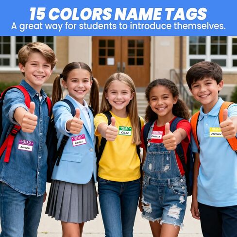 210 قطعة من ملصقات بطاقات الاسم من Leesgel، ملصقات Hello My Name is الملونة، ملصقات لاصقة كبيرة لبطاقات الاسم للمدرسة، والفصول الدراسية، والمكتب، والمنزل، والحفلات، والمؤتمرات in Kuwait