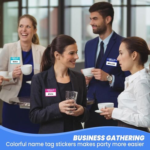 210 قطعة من ملصقات بطاقات الاسم من Leesgel، ملصقات Hello My Name is الملونة، ملصقات لاصقة كبيرة لبطاقات الاسم للمدرسة، والفصول الدراسية، والمكتب، والمنزل، والحفلات، والمؤتمرات in Kuwait