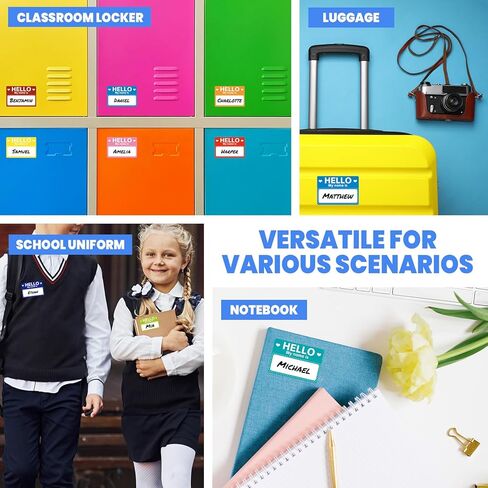 210 قطعة من ملصقات بطاقات الاسم من Leesgel، ملصقات Hello My Name is الملونة، ملصقات لاصقة كبيرة لبطاقات الاسم للمدرسة، والفصول الدراسية، والمكتب، والمنزل، والحفلات، والمؤتمرات in Kuwait