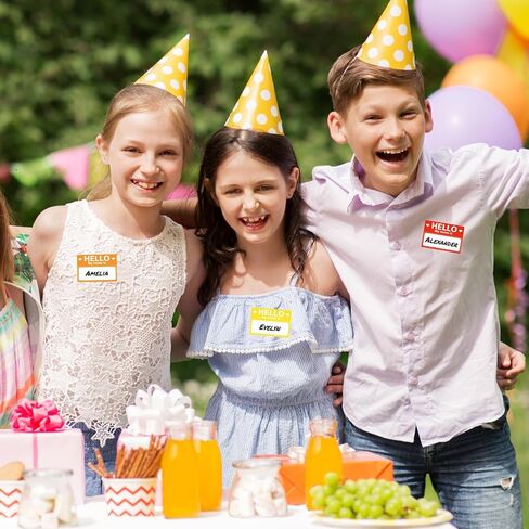 210 قطعة من ملصقات بطاقات الاسم من Leesgel، ملصقات Hello My Name is الملونة، ملصقات لاصقة كبيرة لبطاقات الاسم للمدرسة، والفصول الدراسية، والمكتب، والمنزل، والحفلات، والمؤتمرات in Kuwait