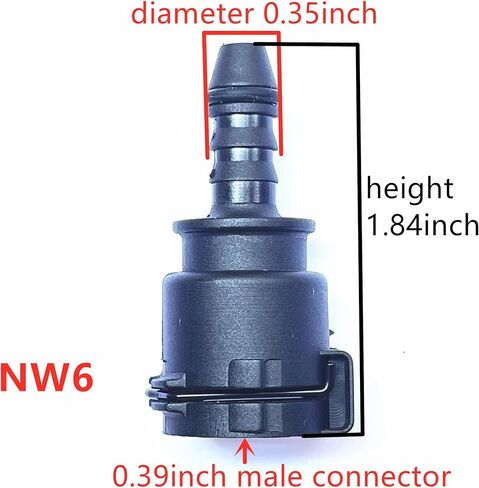 NW6 Coolant Hose Connector Adapter,Radiator Pipe Line Fittings for Chevrolet Mercedes-Benz BMW Audi Volkswagen Volvo Buick,Engine Heater Hose Assembly Junction Flange Repair Kit Barbed,3/8 inch Tube in Kuwait