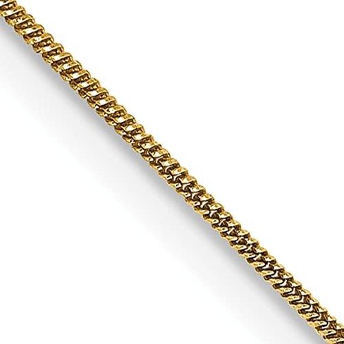 IceCarats 14K Solid Yellow Gold 0.65mm Round Cubetto Omega Snake Chain Herringbone Necklace 24 inch in Saudi Arabia