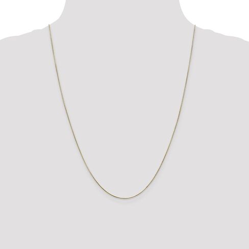 IceCarats 14K Solid Yellow Gold 0.65mm Round Cubetto Omega Snake Chain Herringbone Necklace 24 inch in Saudi Arabia
