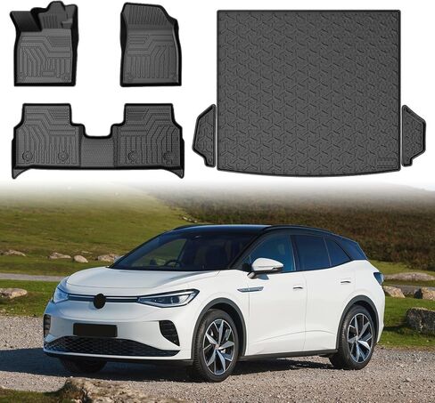 Mixsuper Floor Mats Cargo Liner لنيسان روج 2021-2024 جميع الأحوال الجوية 2 صف بطانات أرضية ومجموعة سجادة صندوق السيارة باللون الأسود (ليس لنيسان روج سبورت) in Kuwait