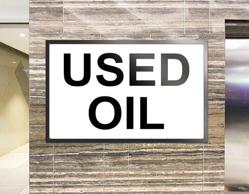 Leetprints Laminated Vinyl Decal for Used Oil - Automotive Storefront Window Advertising - Multiple Sizes, Customizable Stickers, As Shown in Product Picture in Saudi Arabia