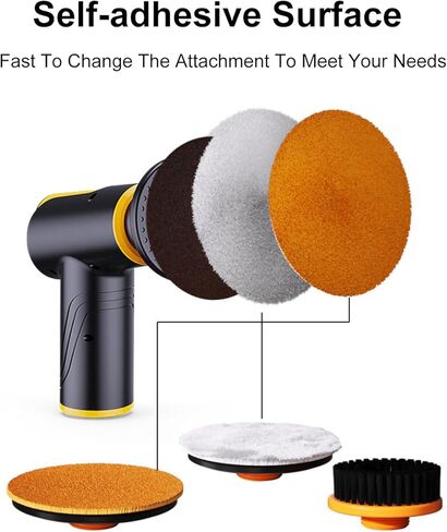 جهاز تلميع السيارة اللاسلكي، سرعة مزدوجة 1700 دورة في الدقيقة و2500 دورة في الدقيقة مع عبوتين بطارية 2000 مللي أمبير في الساعة و5 أنواع من أقراص التلميع، للتفصيل التلقائي بالشمع وتلميع الطلاء وإصلاح الخدوش (#1) in Kuwait