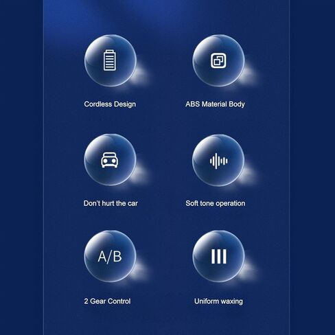 جهاز تلميع السيارة اللاسلكي، سرعة مزدوجة 1700 دورة في الدقيقة و2500 دورة في الدقيقة مع عبوتين بطارية 2000 مللي أمبير في الساعة و5 أنواع من أقراص التلميع، للتفصيل التلقائي بالشمع وتلميع الطلاء وإصلاح الخدوش (#1) in Kuwait
